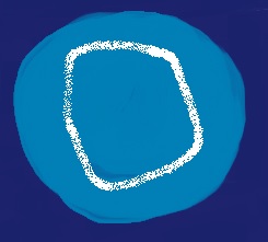 White Circle in Blue