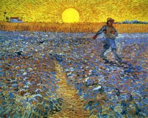 The Sower 1888, Van Gogh the-sower-sower-with-setting-sun-1888