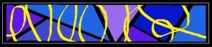 Stained Glass with Yellow Thin White Line